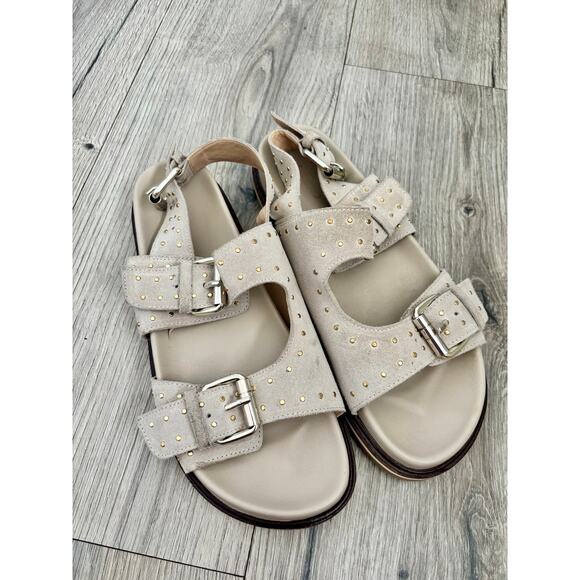 Anthropologie Pilcro studded slingback sandals size 40/ us 9 - Picture 3 of 7